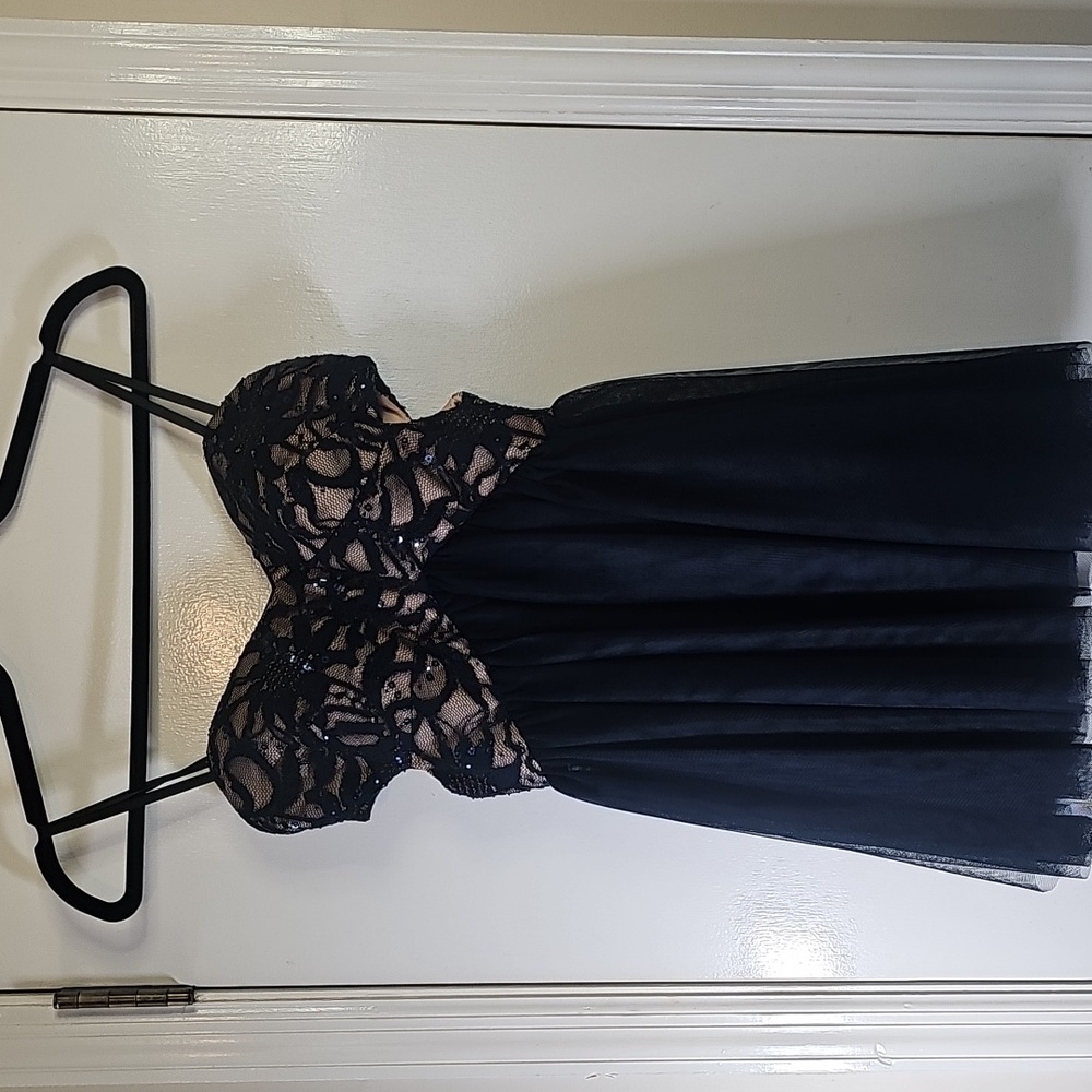 Blondie Nights Strapless Mini Dress-Size: 5